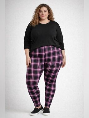 No Boundaries Plaid Leggings